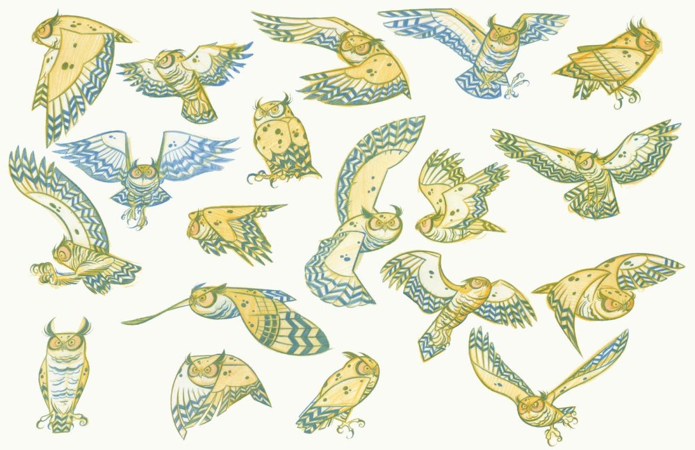 Птицы в разных позах