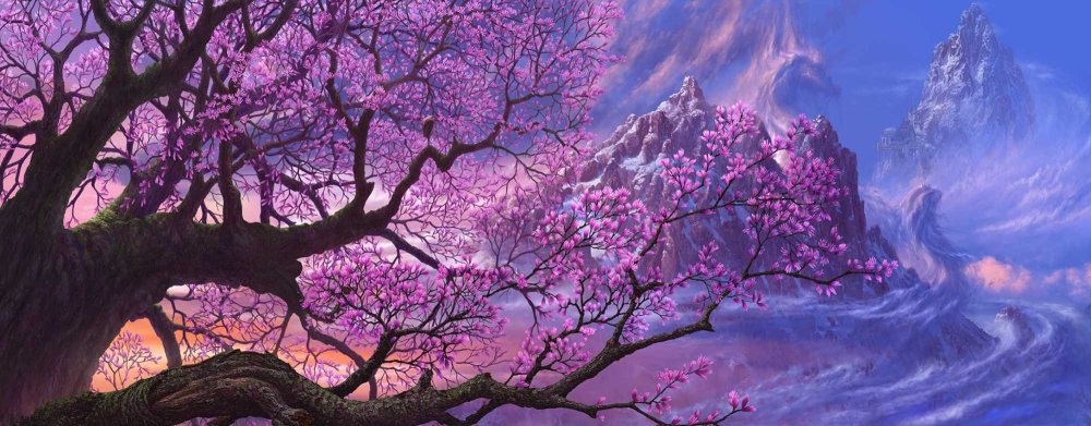 Розовый лес