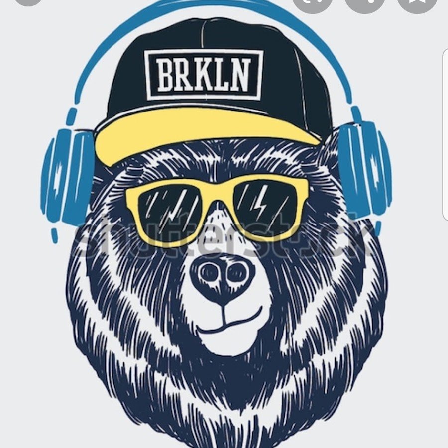 Медведь в очках вектор