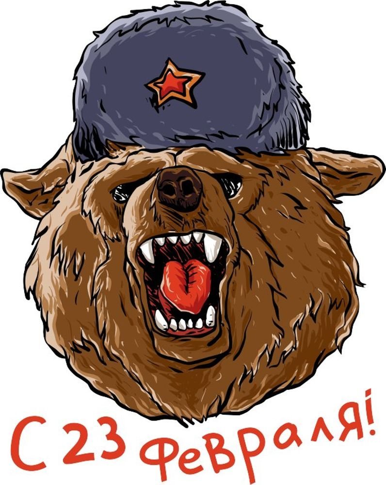 23 Февраля медведь