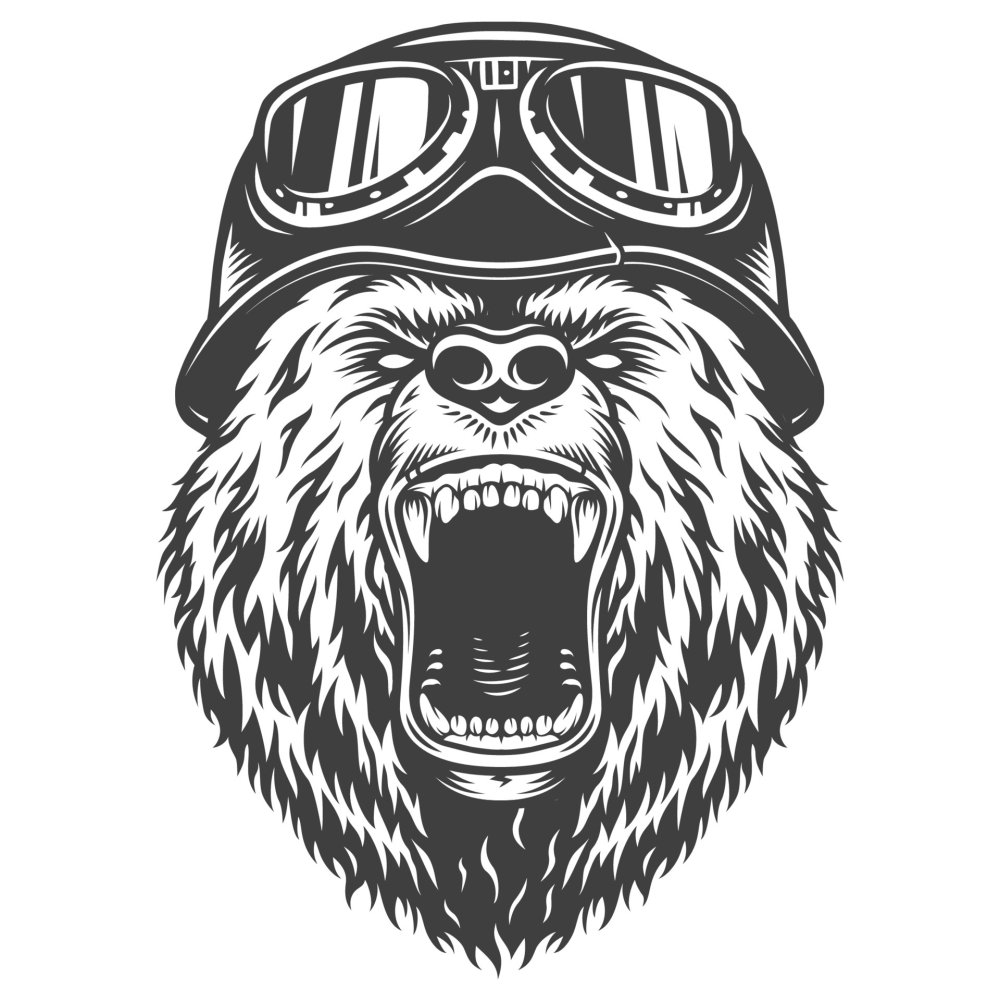 Медведь в каске