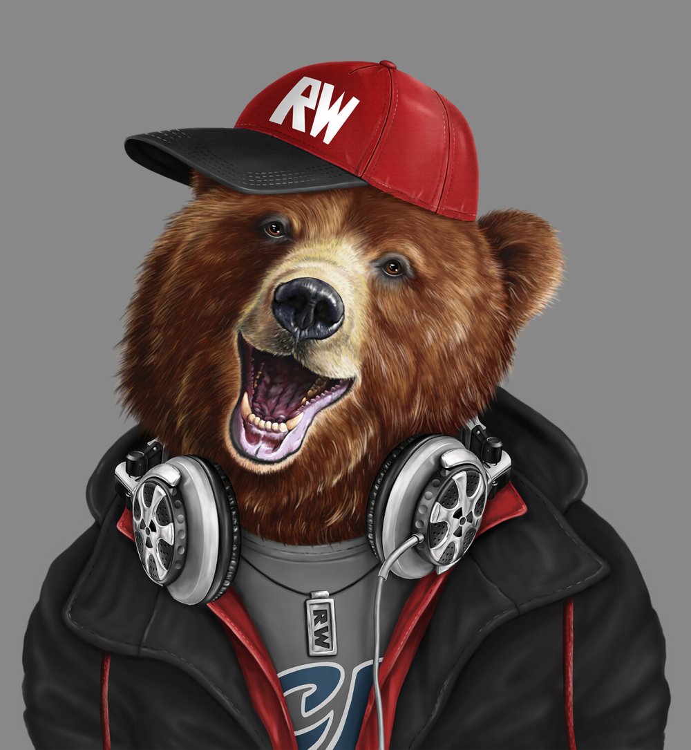 Медведь на стиле