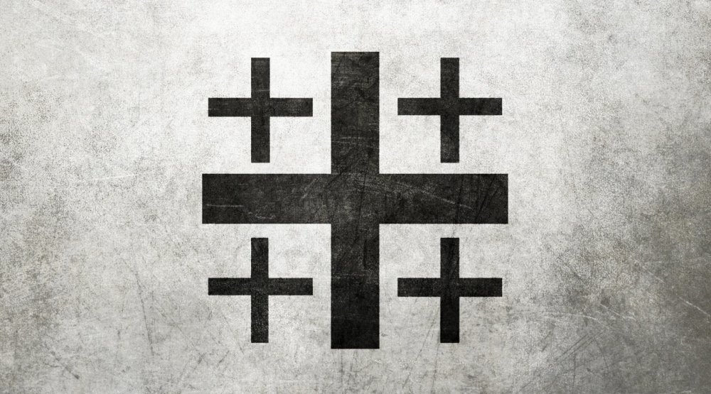 Крест на белом фоне