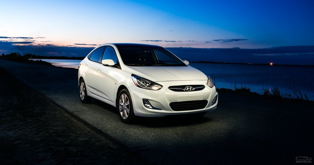 Машина Хендай Солярис белая