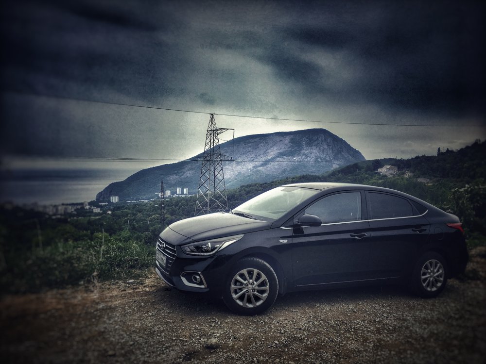 Hyundai Solaris 2 поколение черный