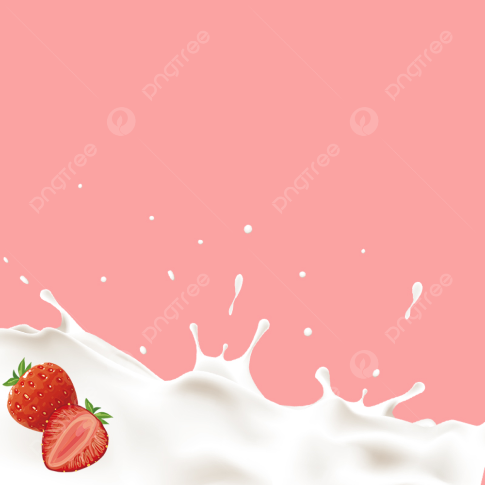 Принт клубника акварель