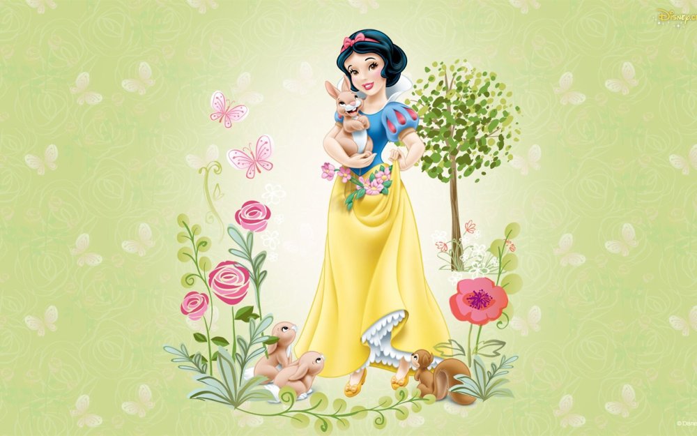 Белоснежка с птичками