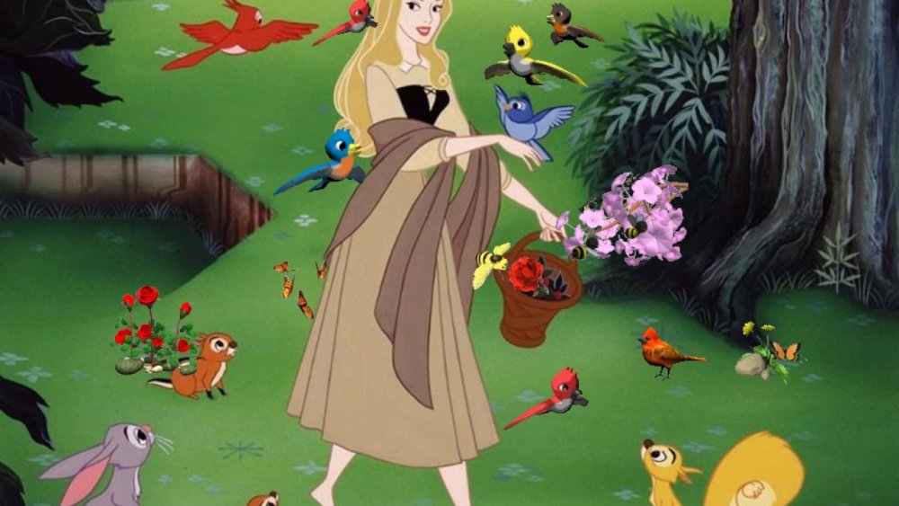 Белоснежка с птичками