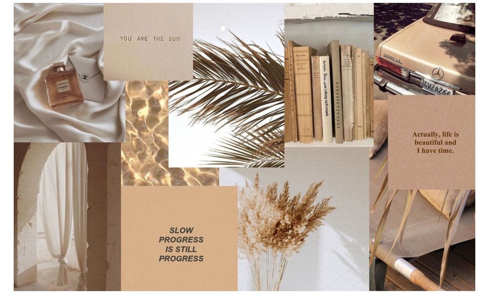 Эстетика бежевого цвета коллаж