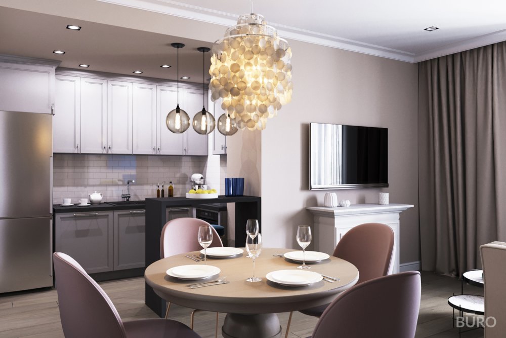 Обои коричневого цвета в интерьере