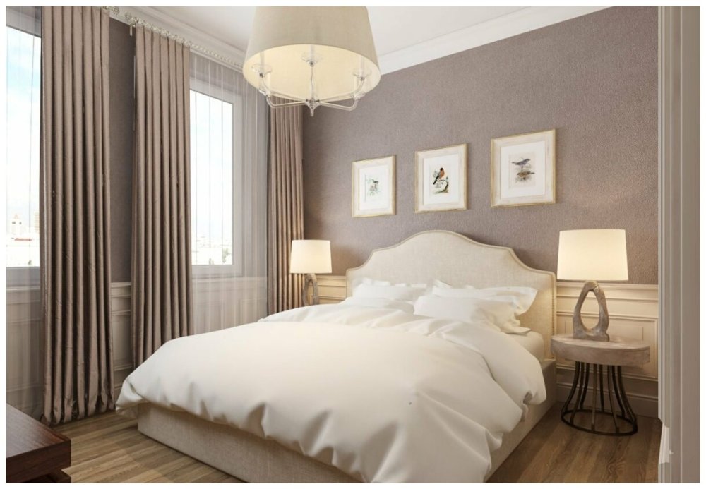 Цвет мокко в интерьере спальни