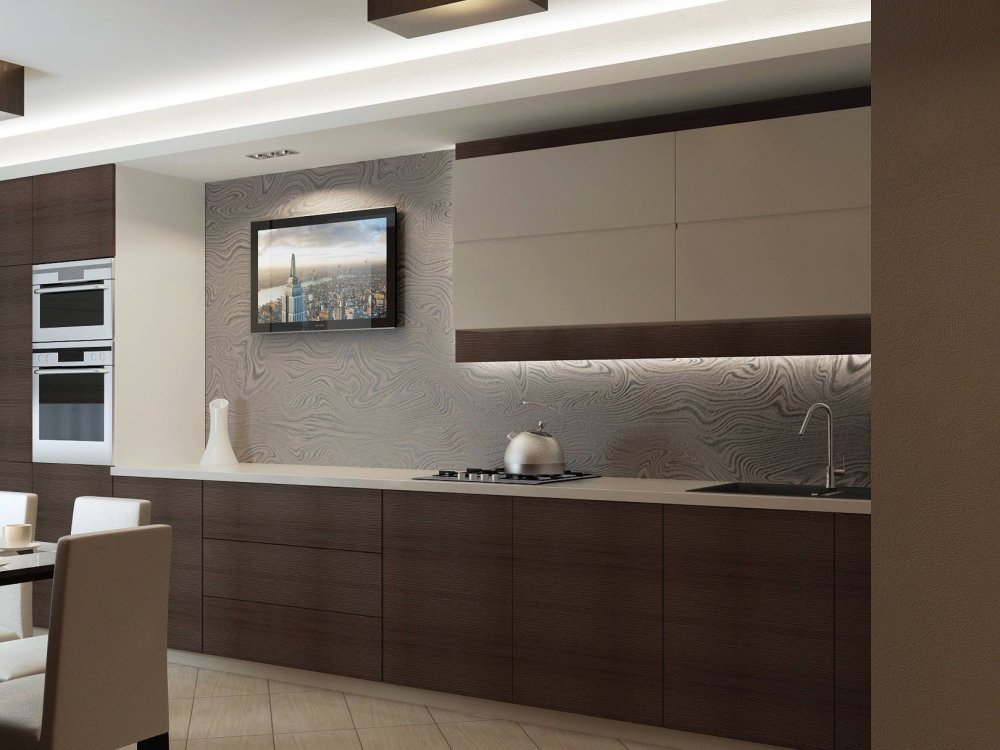 Интерьер кухни в пастельных тонах