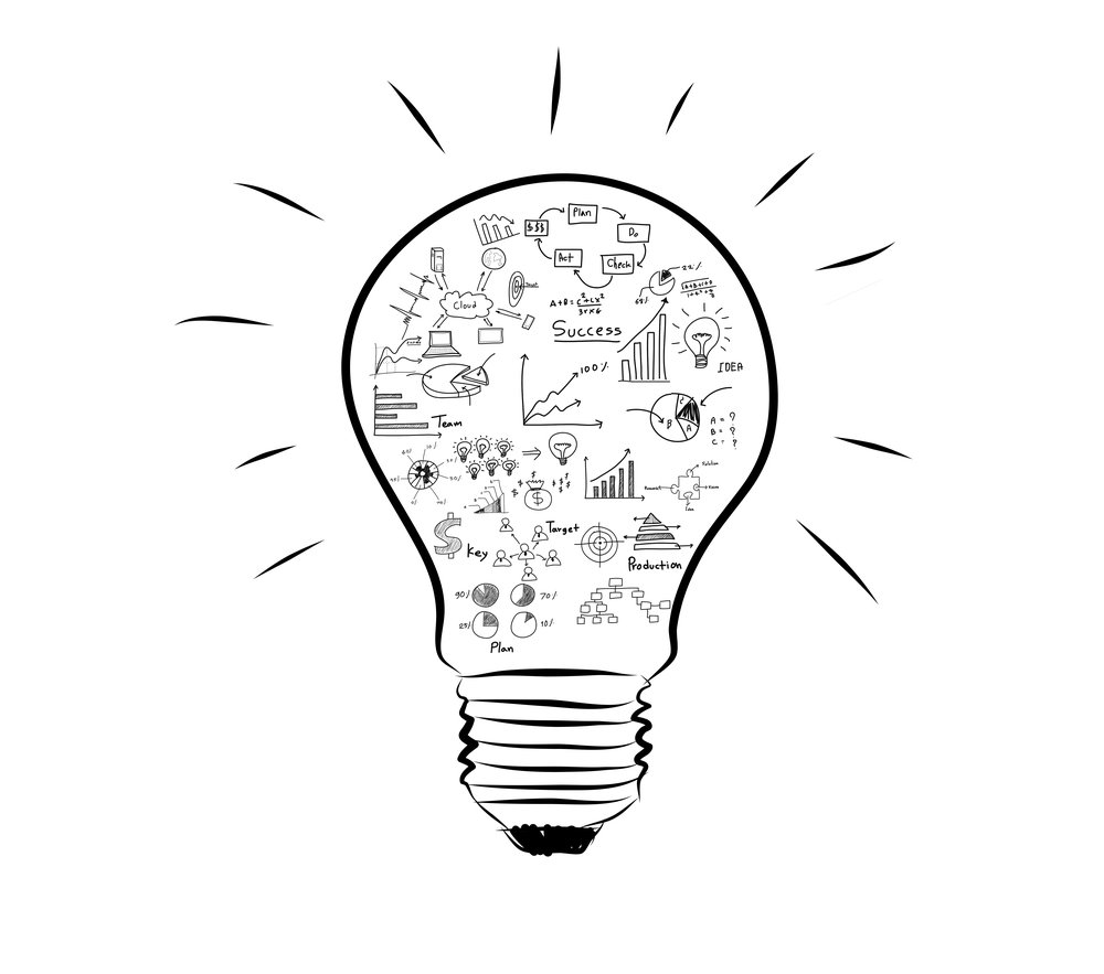 Лампочка арт Минимализм