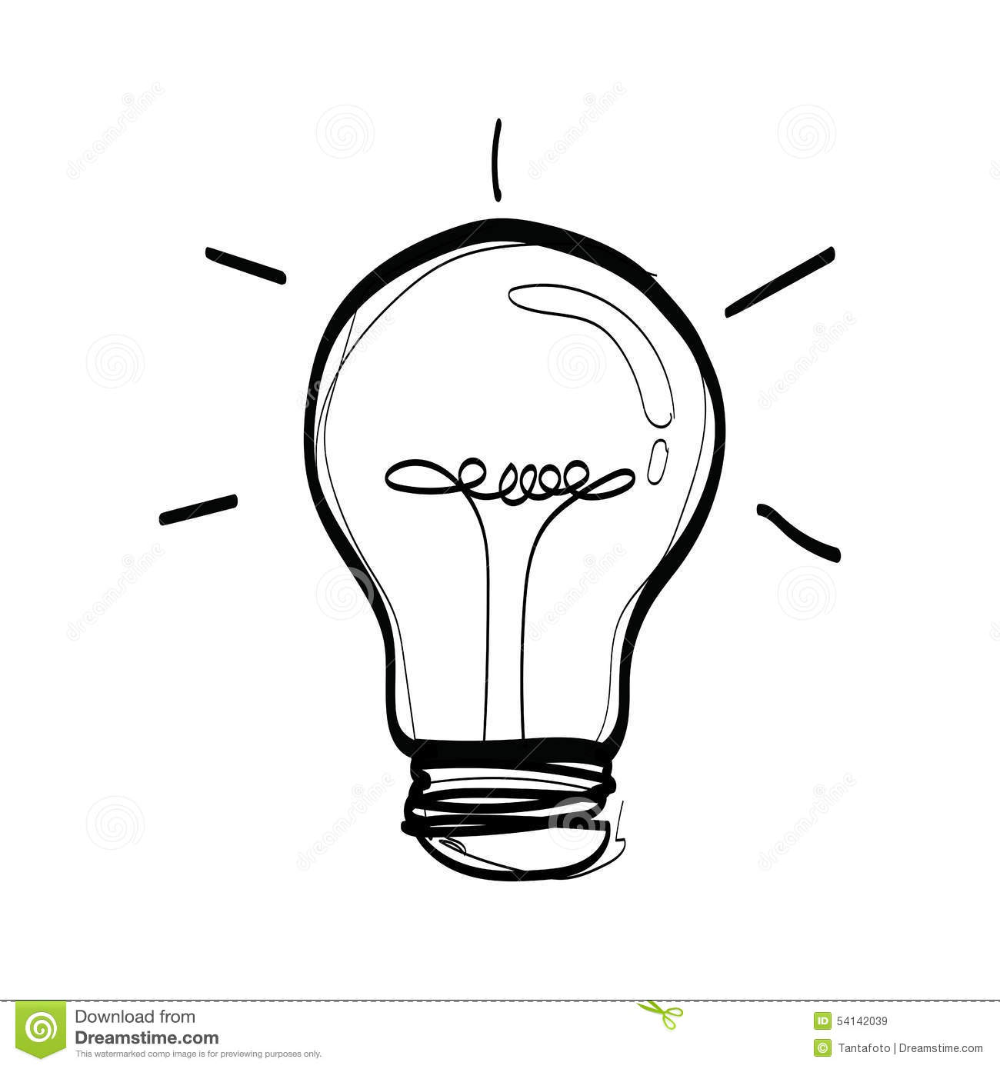 Лампа накаливания на синем фоне