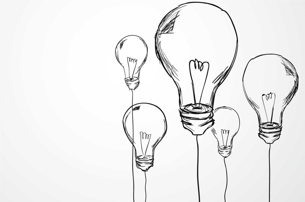 Лампочка карандашом