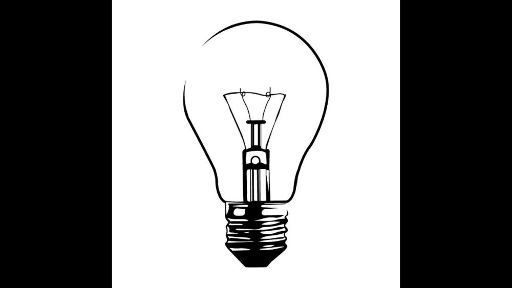 Лампочка на желтом фоне