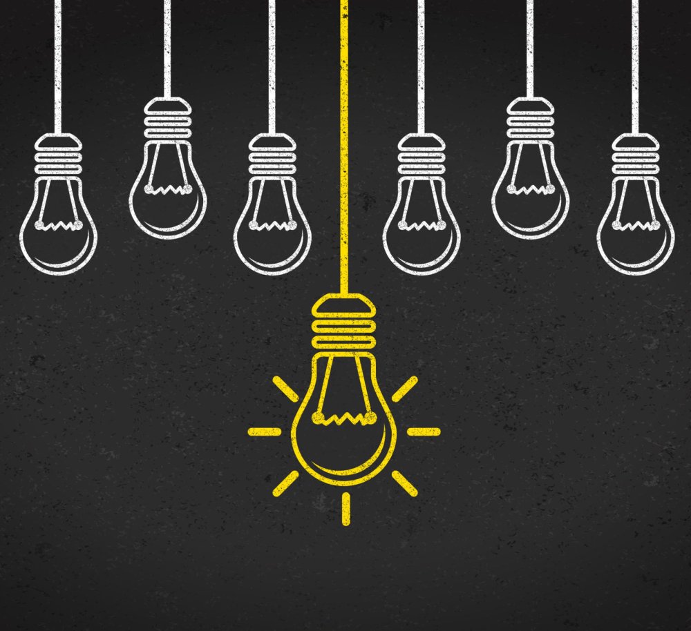 Лампочка рисунок Минимализм