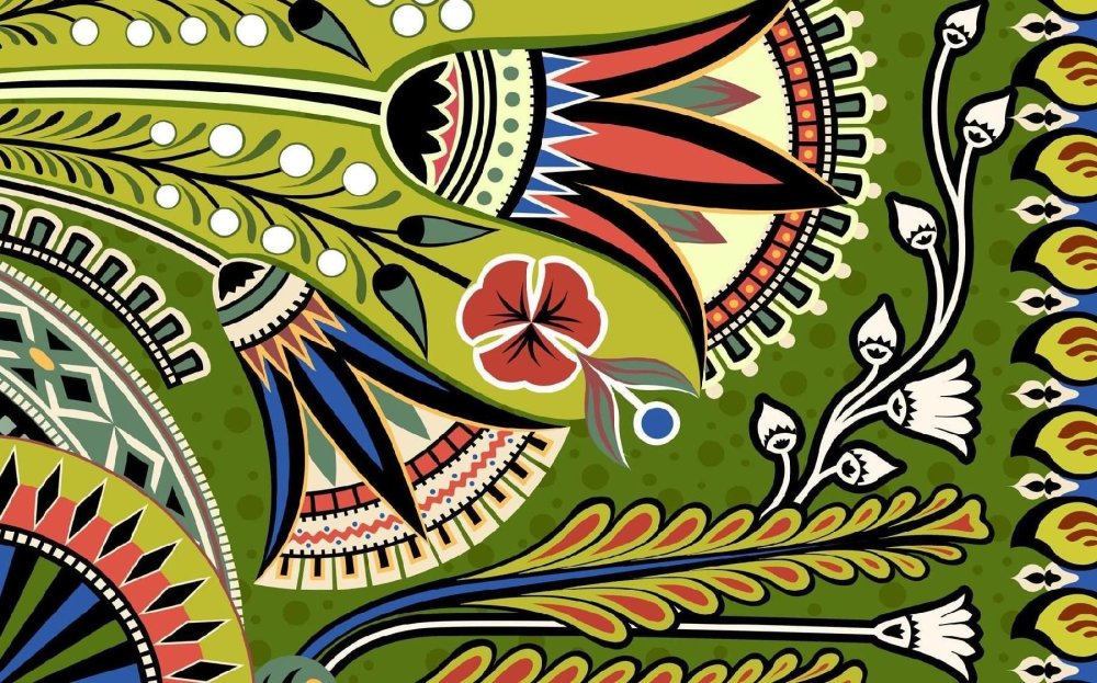 Этнический цветочный орнамент