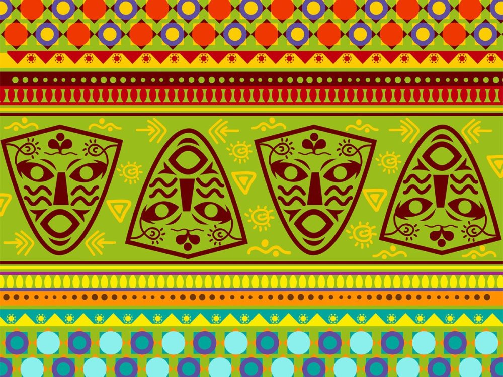 Африканский орнамент паттерн