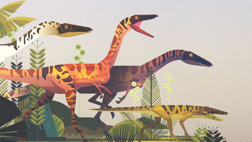 Стилизованные динозавры