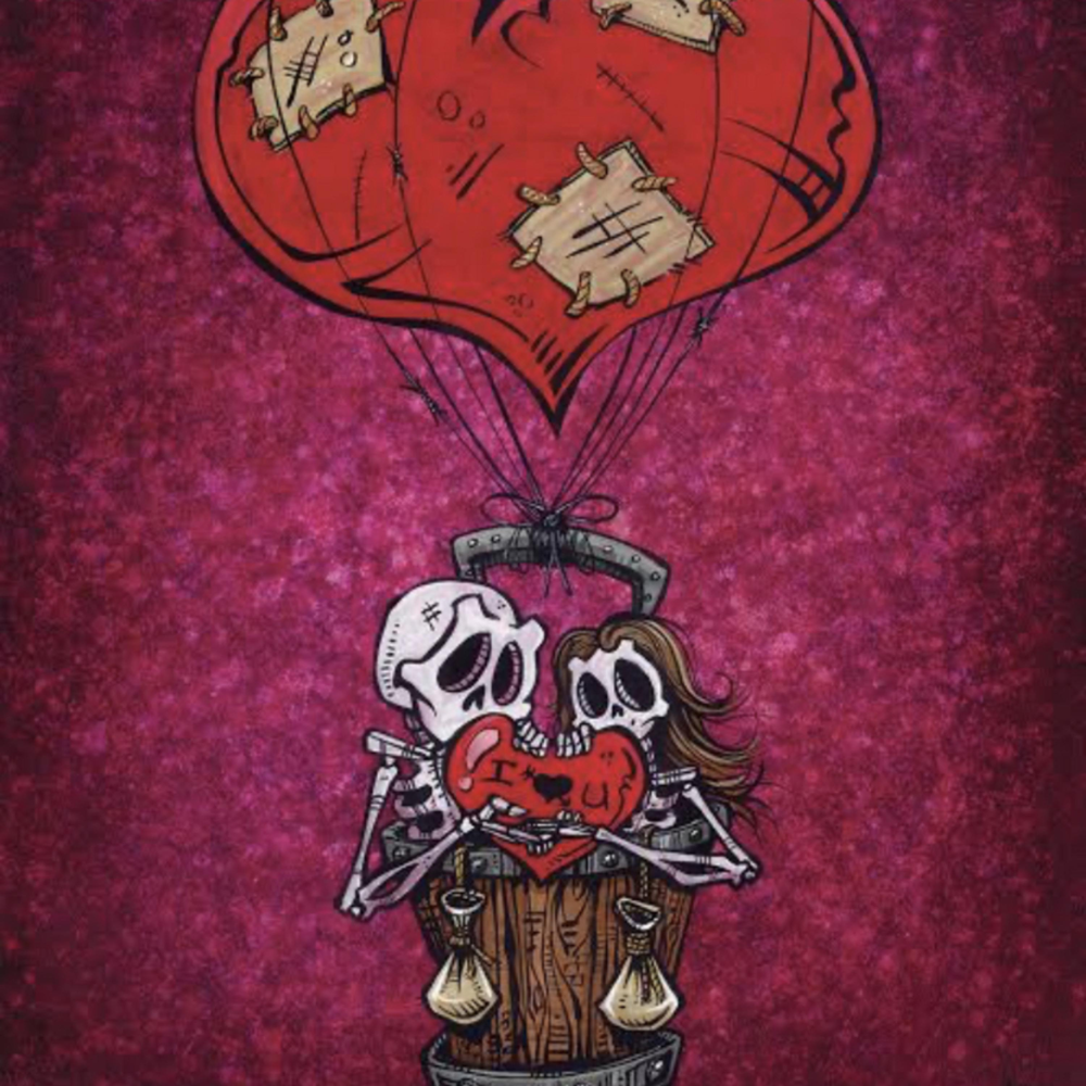 Скелет с сердечком