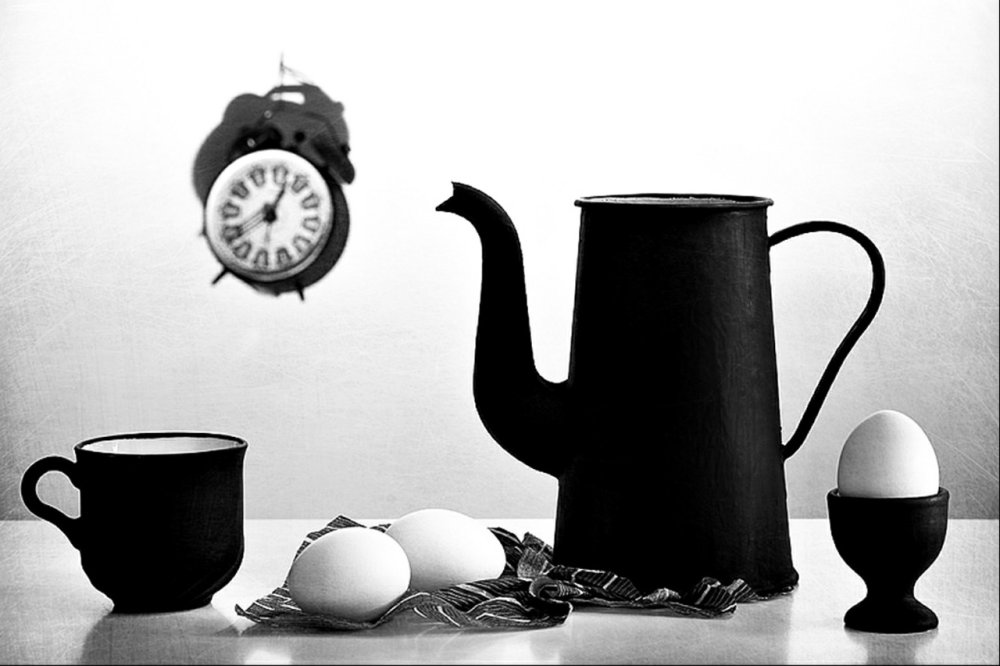 Натюрморт черно белый