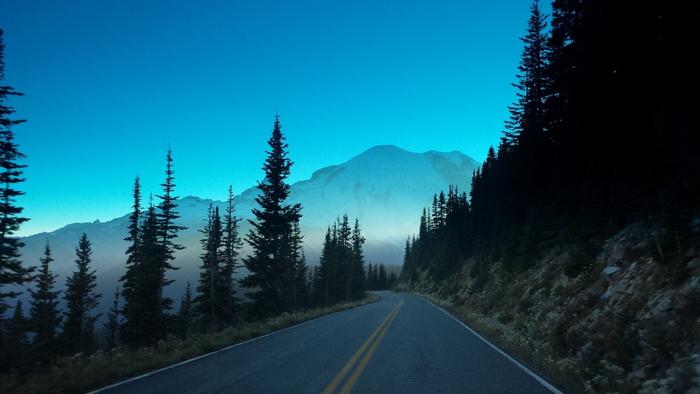 Дорога лес горы