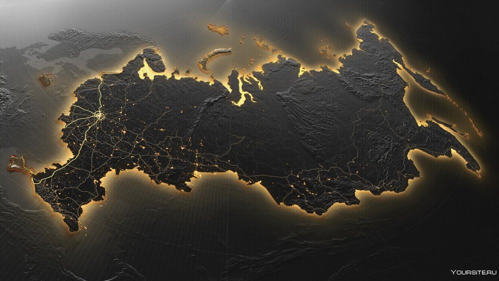 Вид ночной земли из космоса