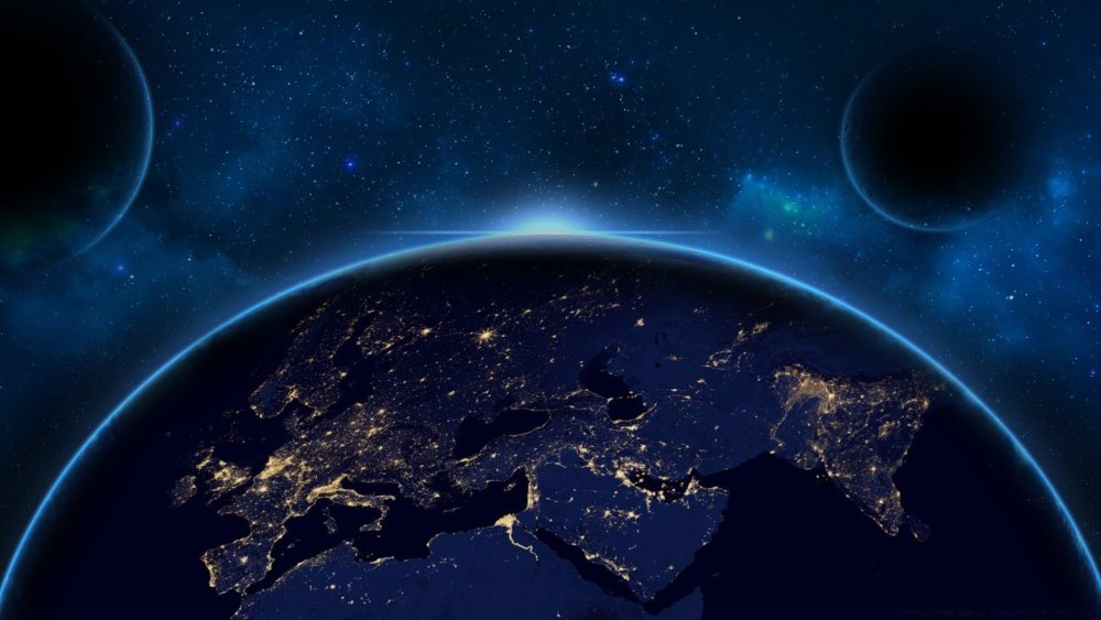 Красивый вид из космоса