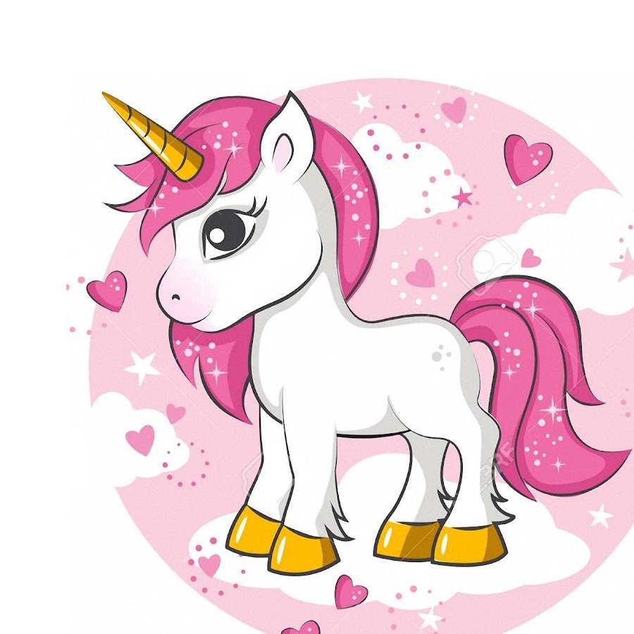 Единорог с розовой гривой