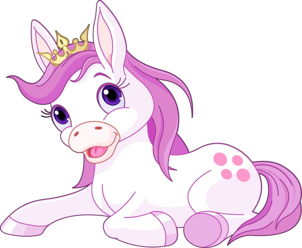 Розовую лошадку с короной