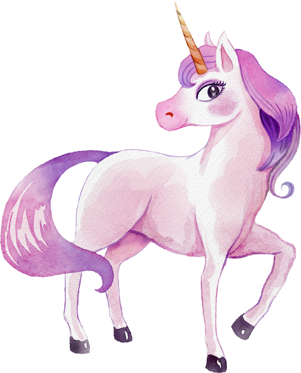 Единорог с розовой гривой