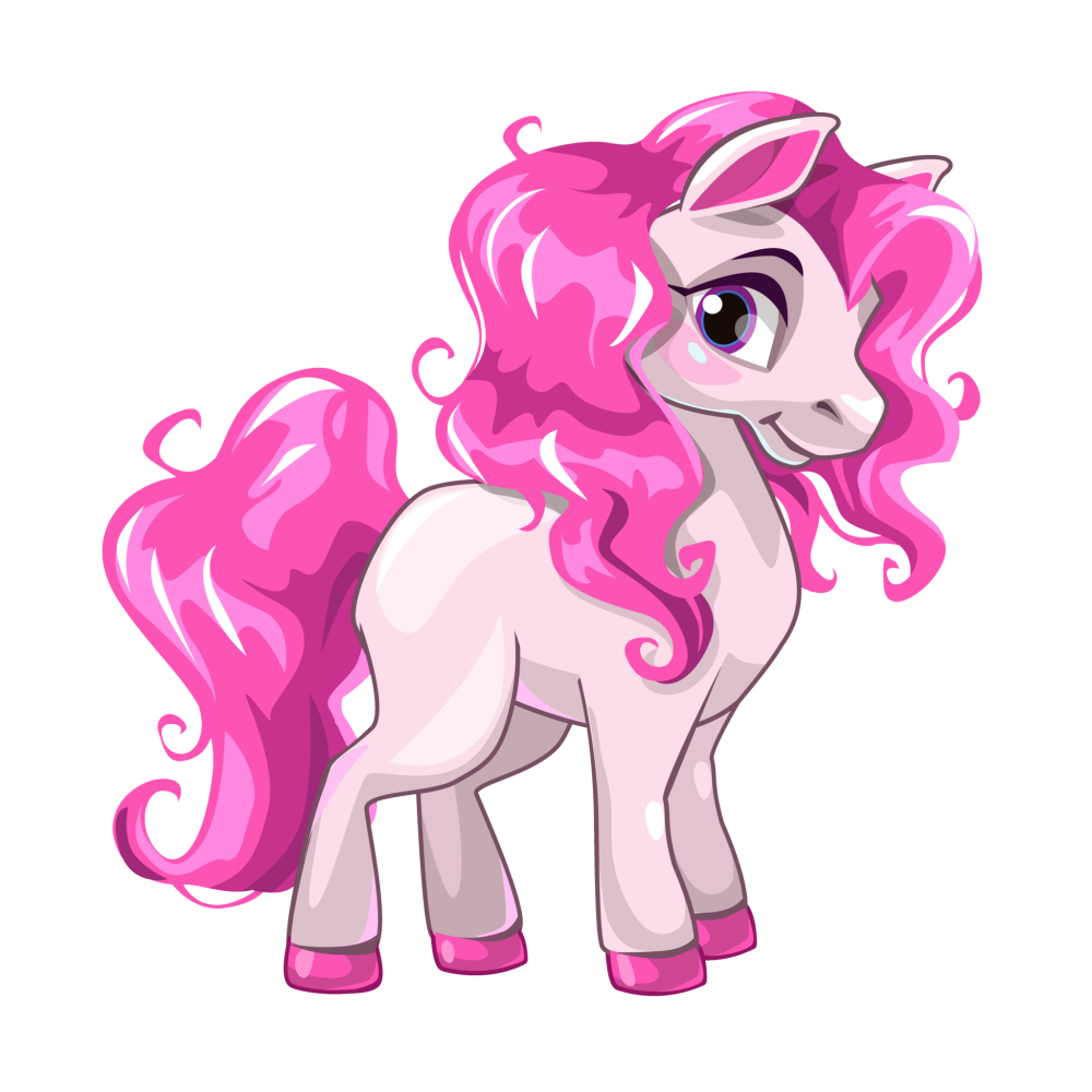 Маленькая розовая лошадка