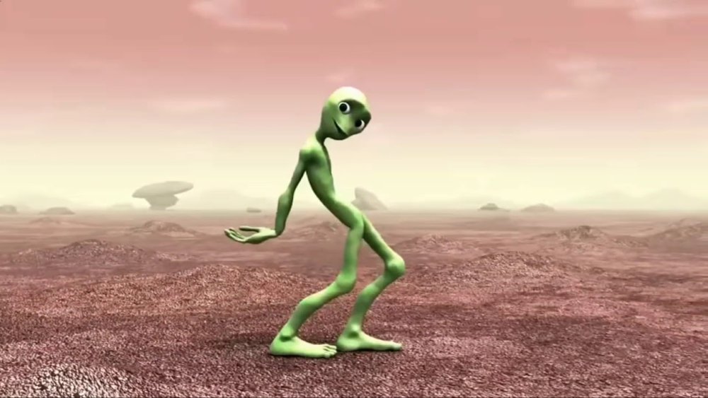 Пришелец на прозрачном фоне