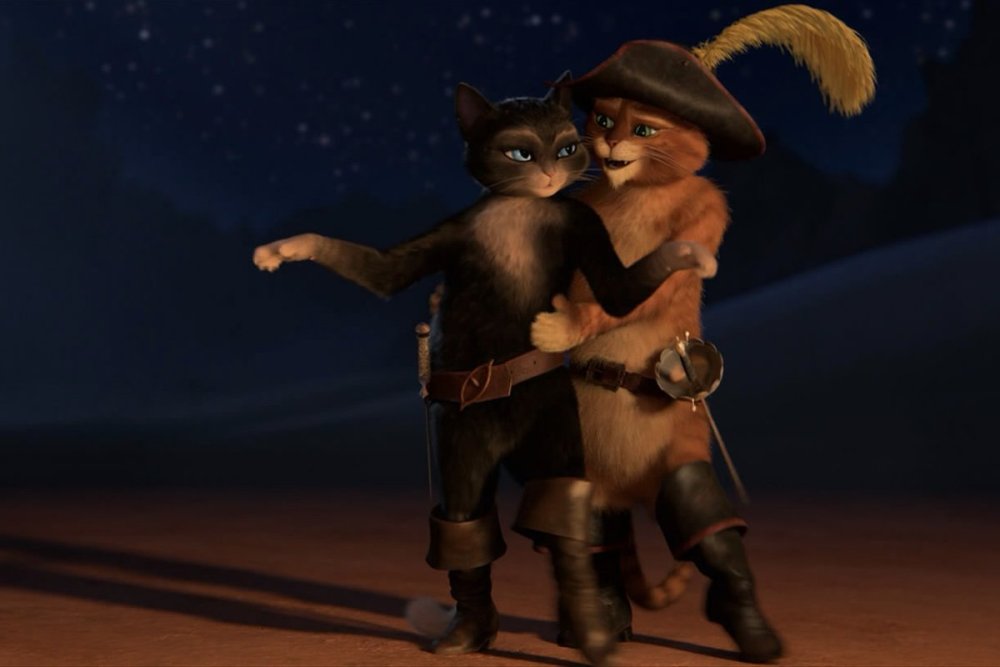 Танец кота в сапогах и кисы Мягколапки