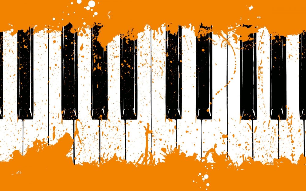 Клавиши пианино полукругом