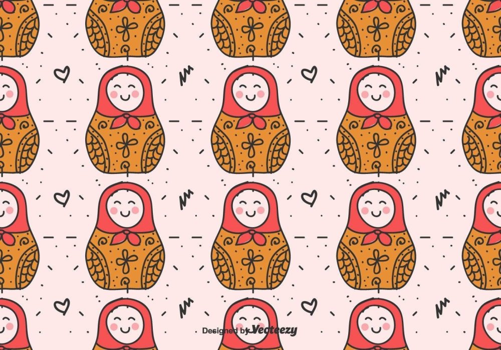 Фон матрешки