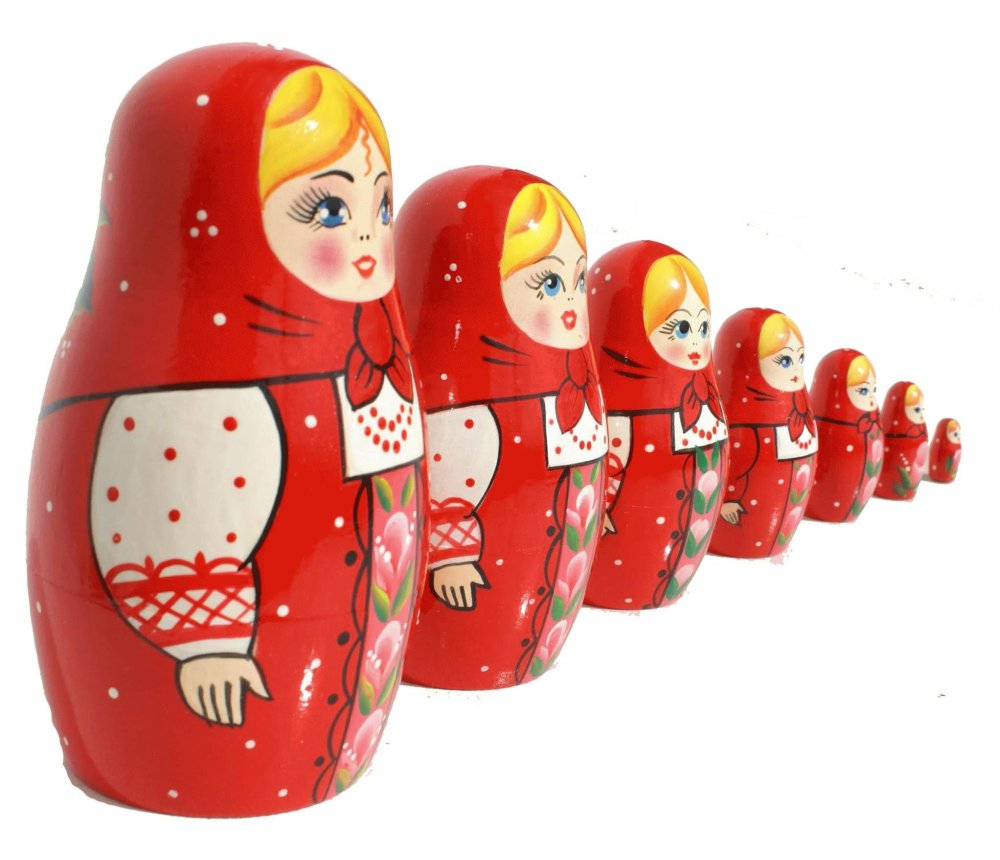 Матрешка красная