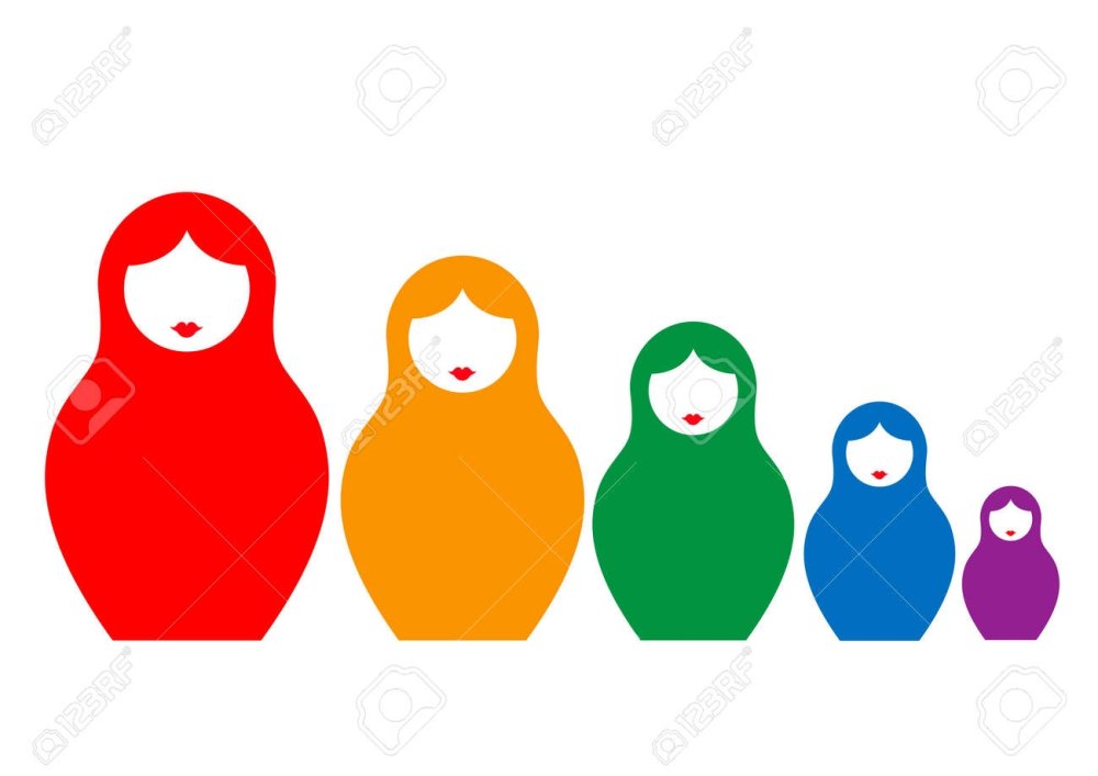 Матрешки красного цвета