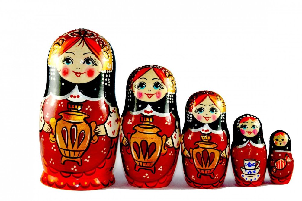 Матрешка высокая и низкая