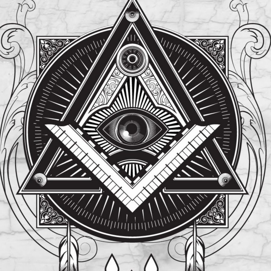 Масонская пирамида с глазом вектор