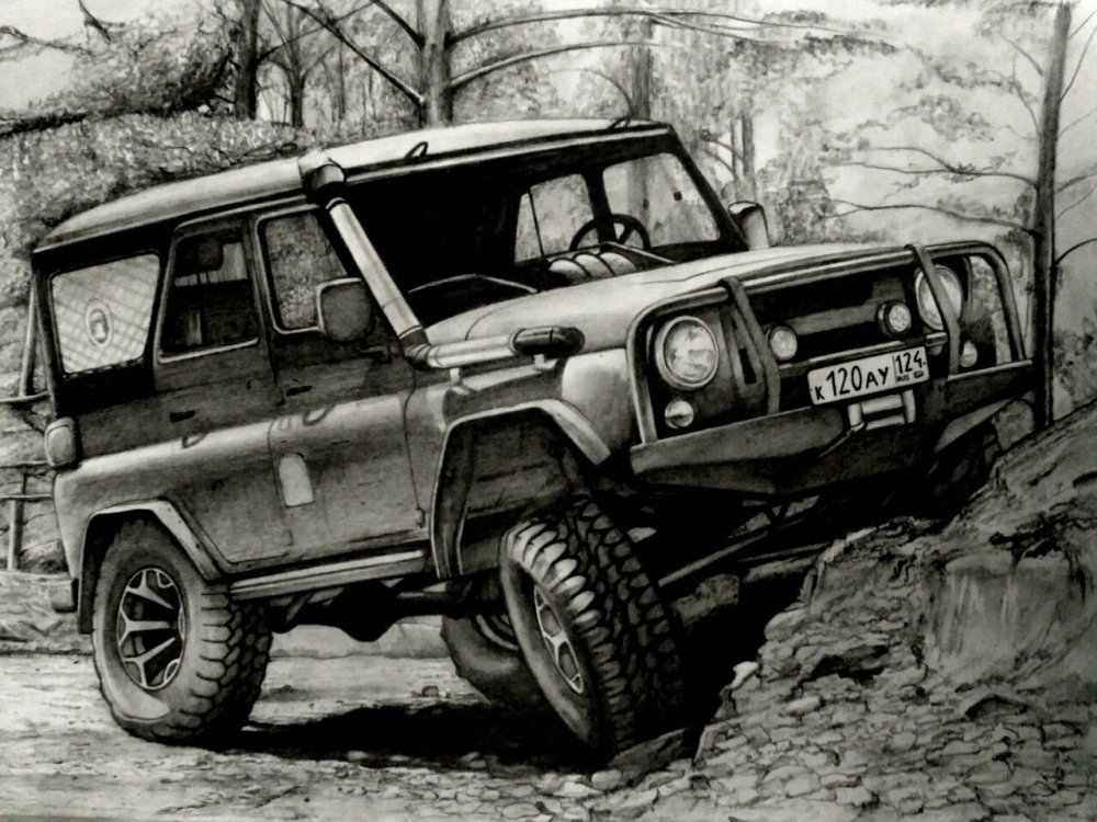 УАЗ карандашом