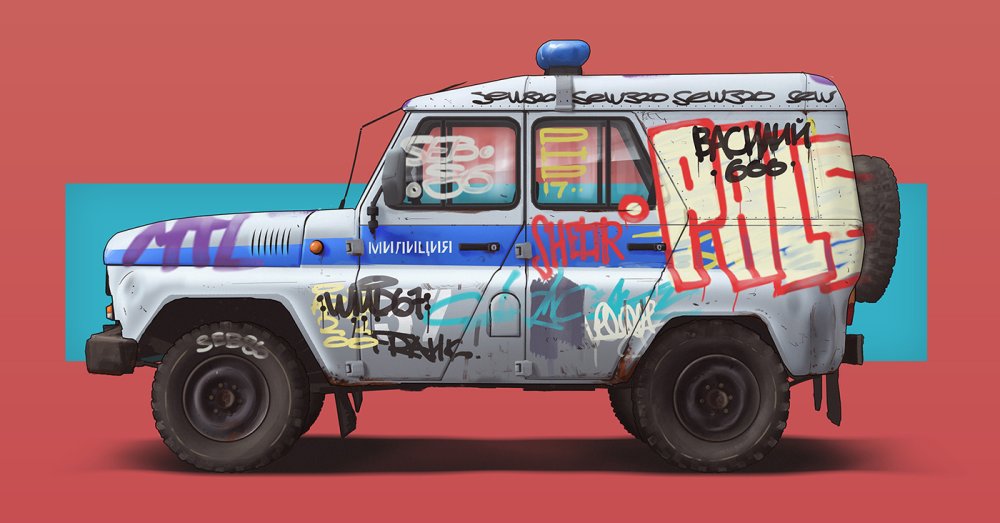 УАЗИК полиции арт