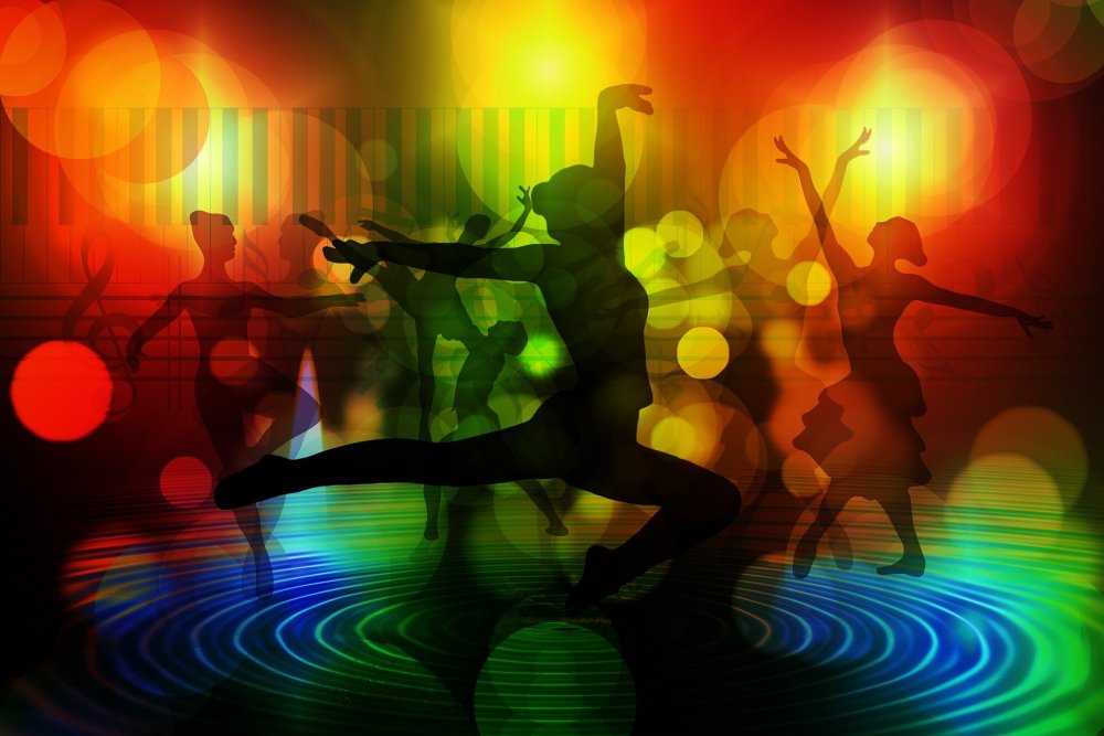 Толпа бобов танцуют фон