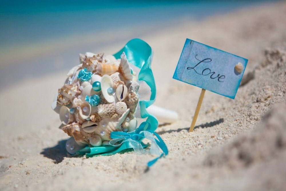 Цветы на пляже