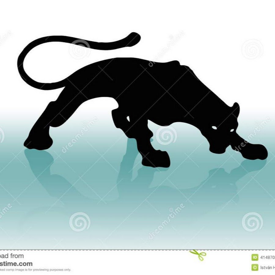 Силуэт пантеры лежит