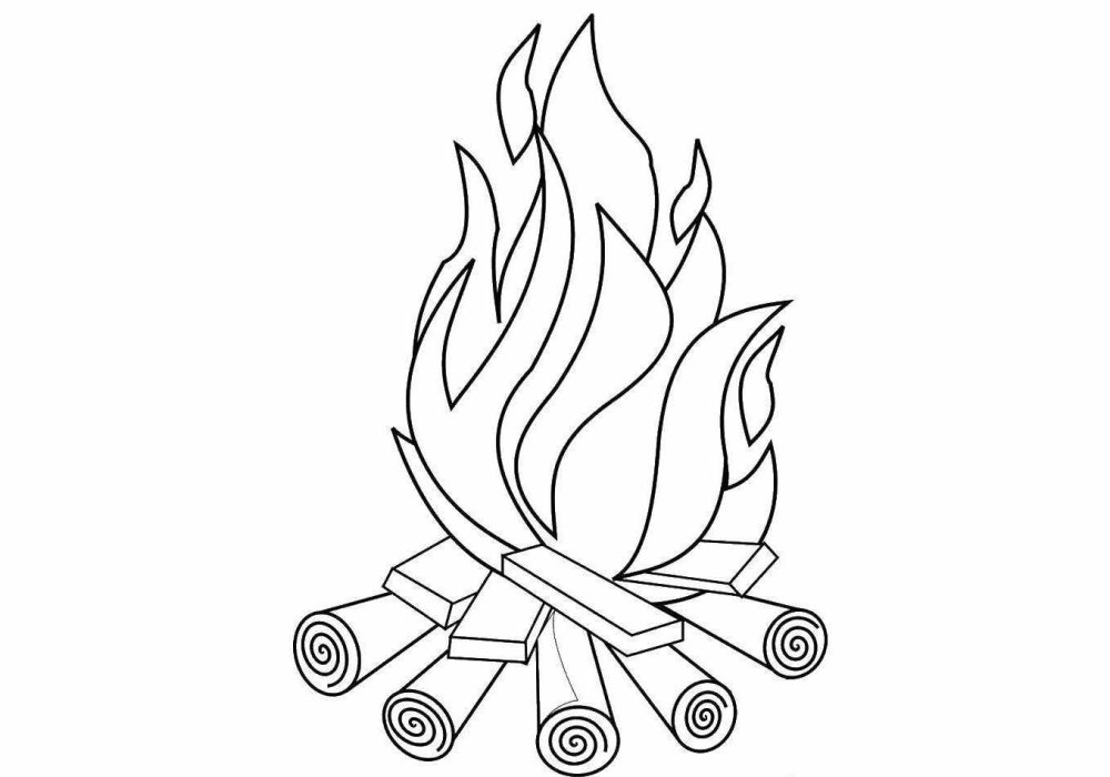 Огонь черно белый