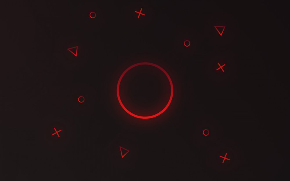 Красный круг на черном фоне