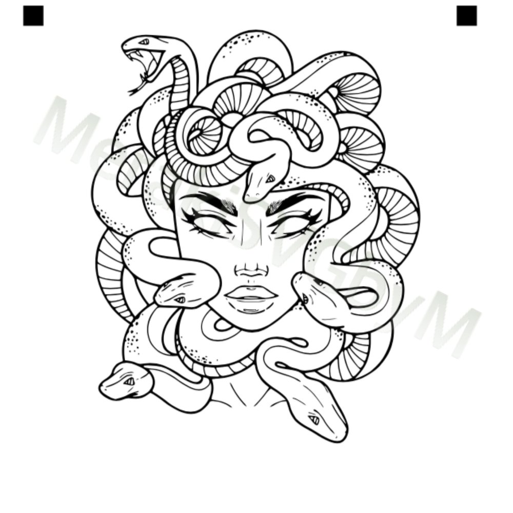 Медуза Горгона раскраска