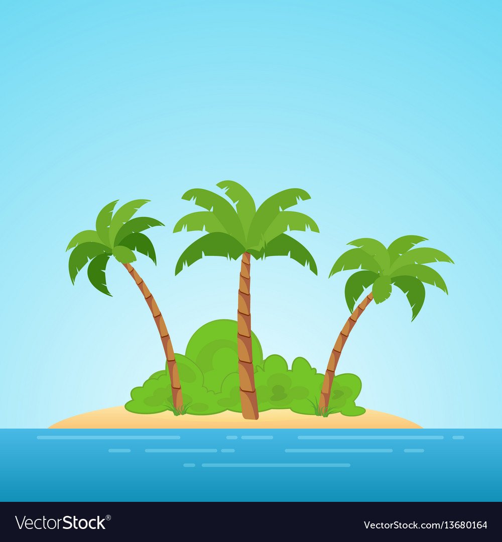 Островок с пальмой